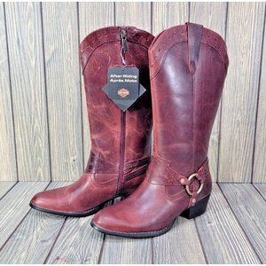 Harley Davidson Boots Womens 6.5M Leather Boot Cajun Brown Marlene New